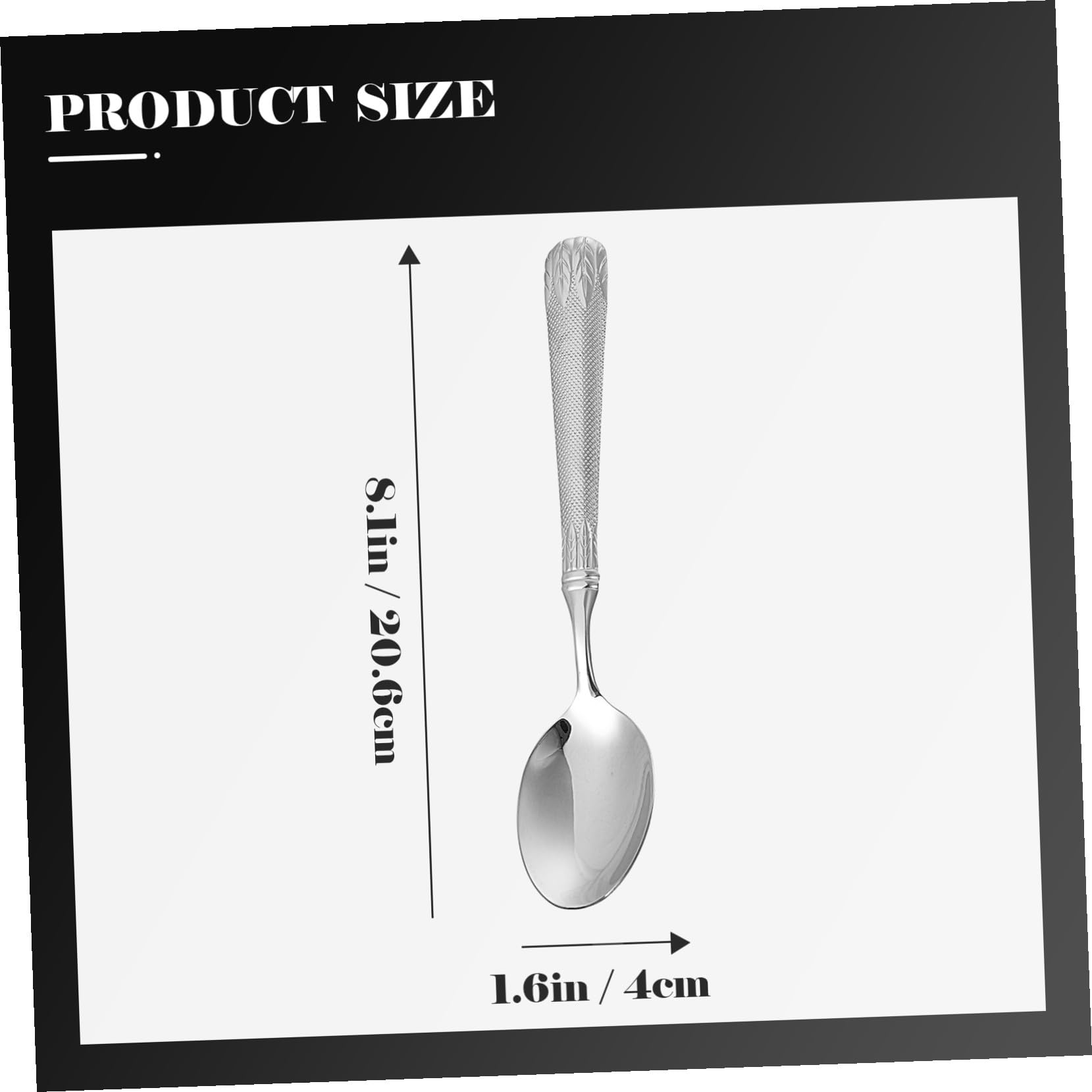 ARTIBETTER 4 pezzi Cucchiai da Zuppa in Acciaio 304 con Design Inciso a Forma di Grano Cucchiai Pratici per Casa Ristorante e Caffetteria Utensili Lisci e Resistenti per Minestra Dessert e
