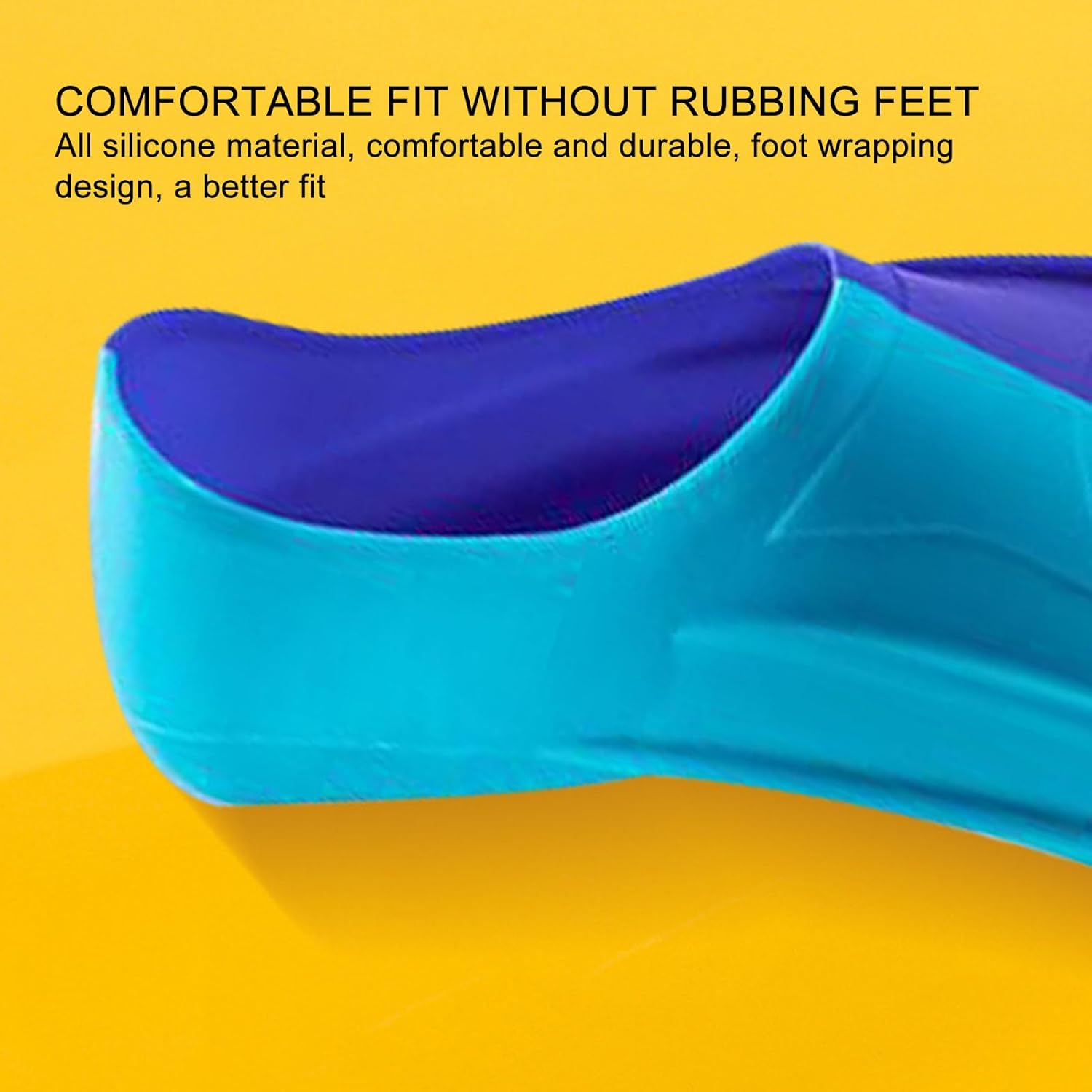 Swim Training Fins, Comfortable Silicone Flippers for Swimming and Diving, Size Suitable Beginners Kids Girls Boys Adults