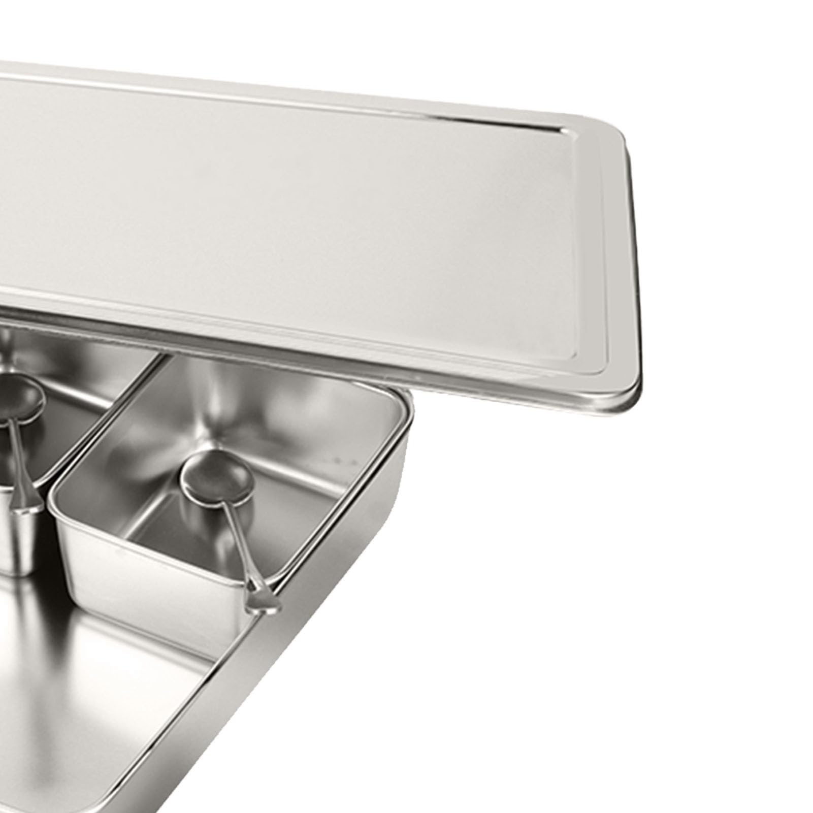 Scatola Per Spezie Con 8 Contenitori - In Lega Di Alluminio Con Coperchi E Cucchiai - Foto 7