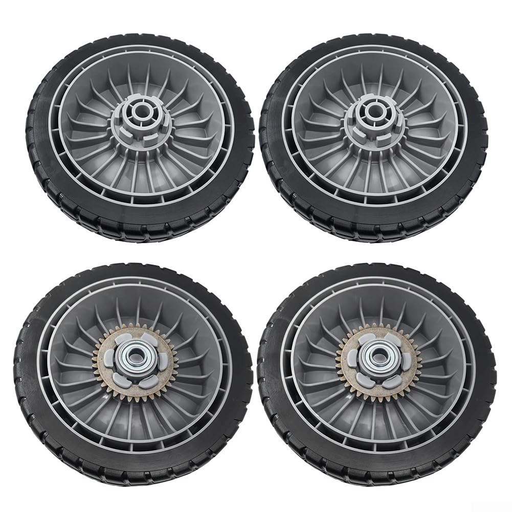 Ruedas para cortacésped Honda HRR216 HRS216 HRT216, 42661-VE2-800 Gear Set 44710-VL0-L02ZB 42710-VE2-M02ZE Piezas de repuesto (4 piezas delanteras y traseras)