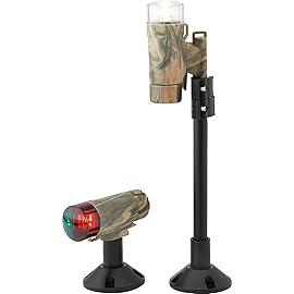 attwood 14193-7 Water-Resistant Deck Mount LED Navigation Light Kit, Real Tree Max-4 Camouflage Finish