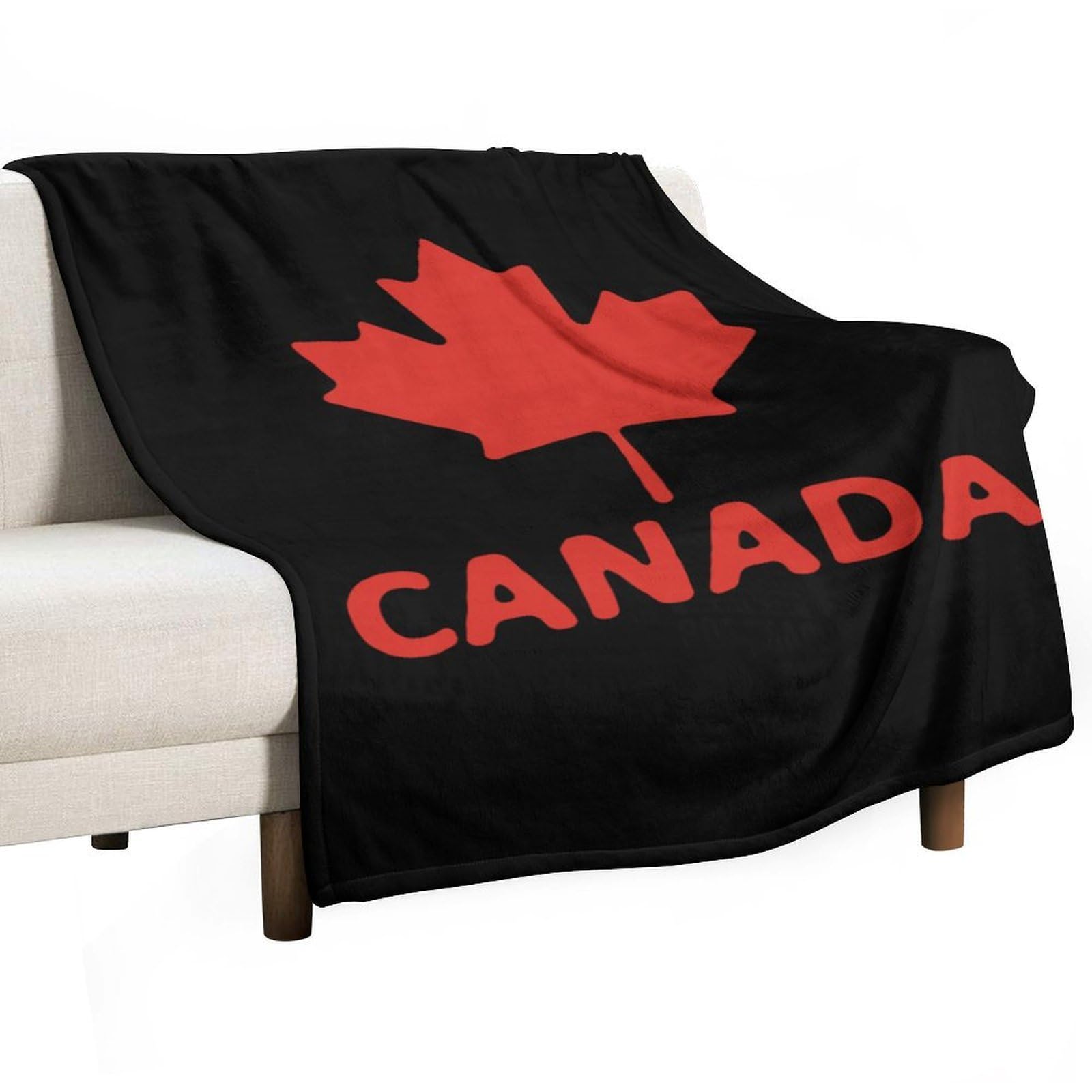 Cgsbngha Style Canada Flag Maple Flannel Fleece Blanket Lightweight Soft Throw Blankets For Sofa Couch Bed Chair