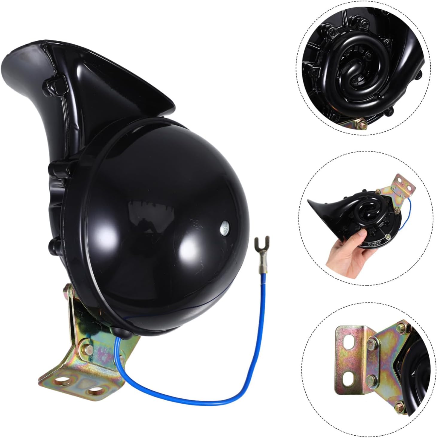 Loud Electric Snail Horn for Cars Motorcycles Warning Horn Single Tone for City Country Roads