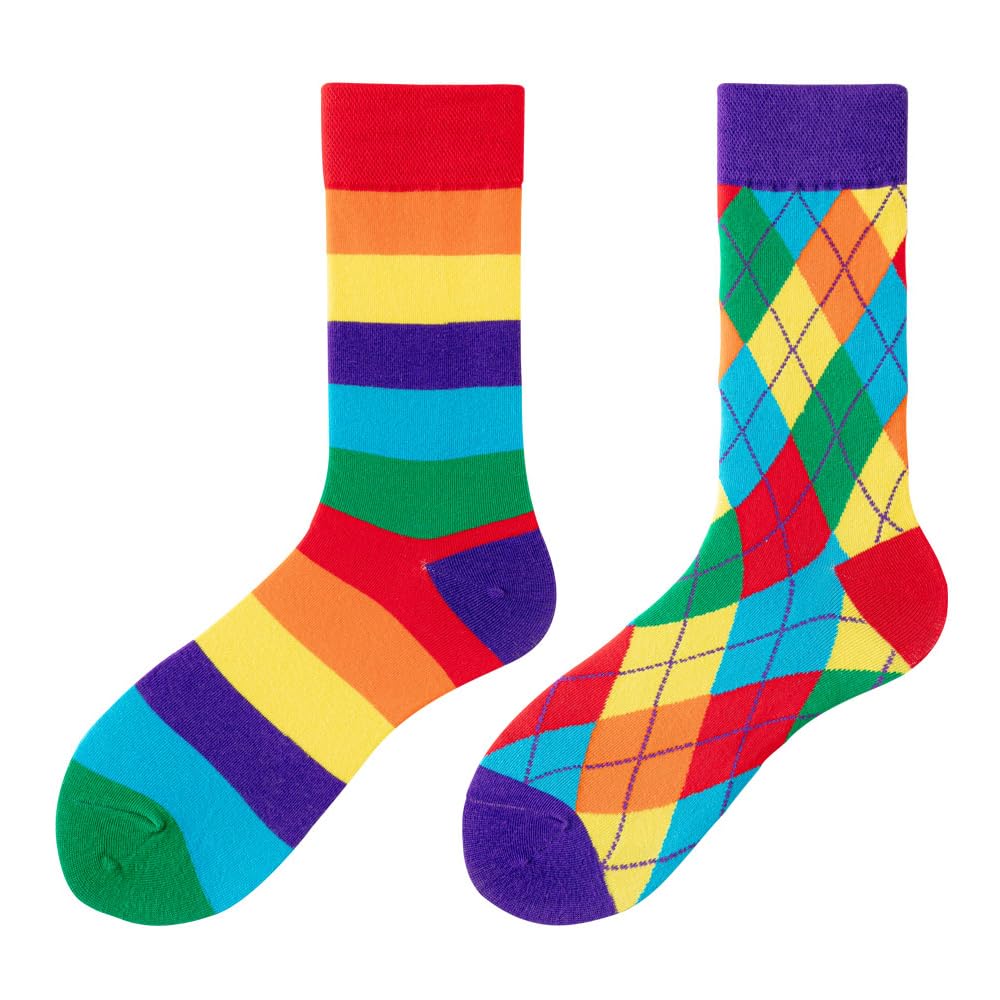 Calcetines Divertidos Unisex para Mujer y Hombre con Diseños Asimétricos en Par - Temas Animales, Comida, Fruta, Deporte y Arte en Algodón - Ideal para Regalos — view 118