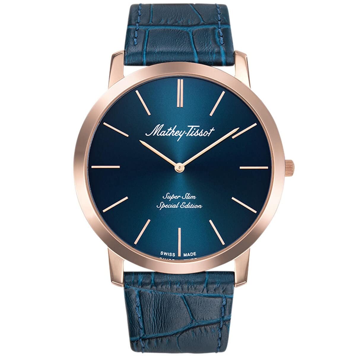 Mathey-Tissot Leather Swiss Made Analog Blue Dial Men Watch - H6915Pbu, Blue Band (B08SR7YCBG) Amazon Price History, Amazon Price Tracker