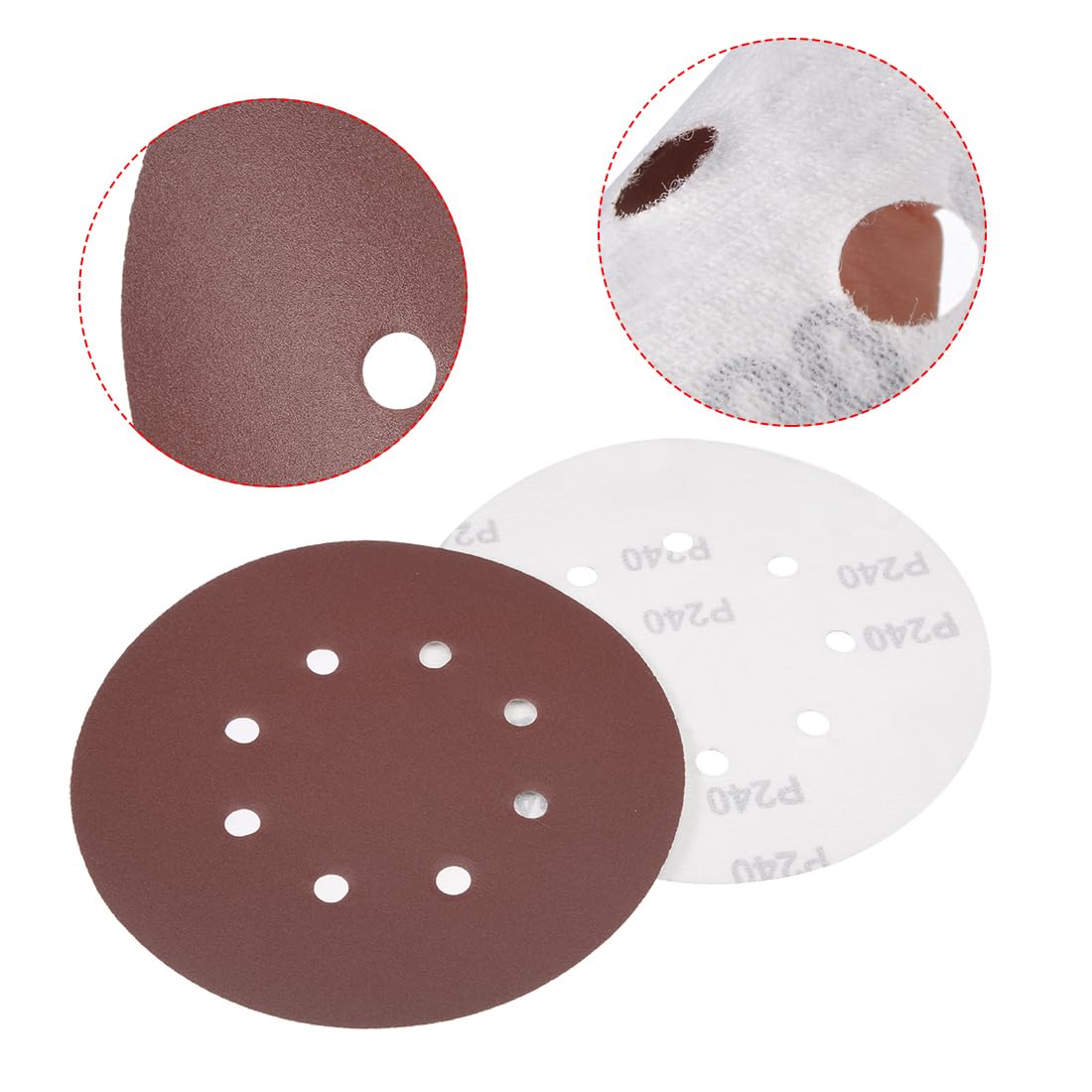 7 Inch Hook & Loop Sanding Discs - 240 Grit -3