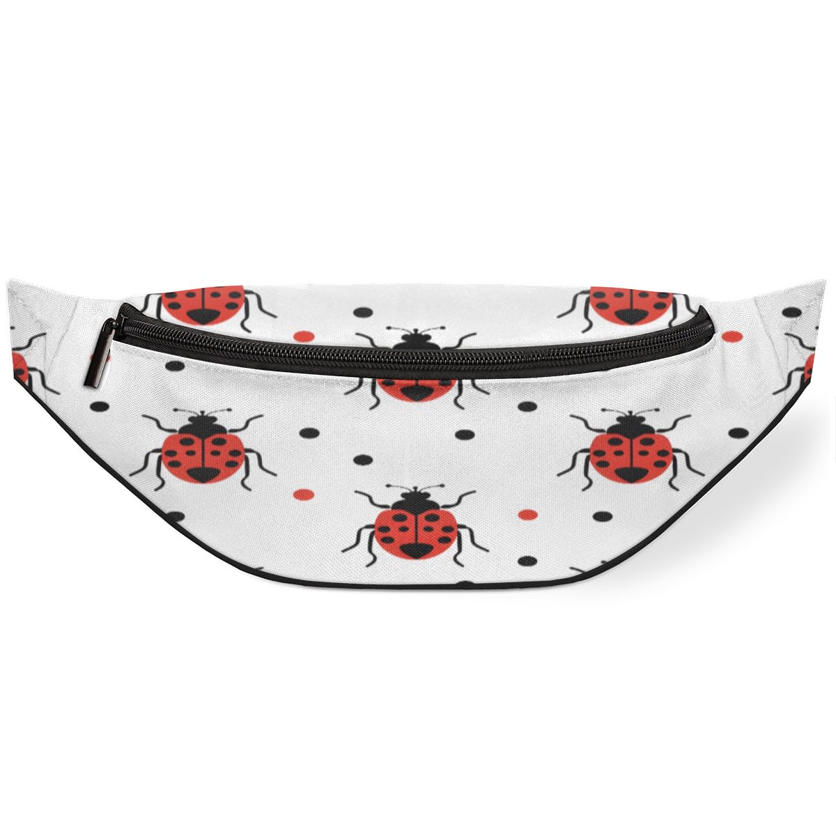Dots Ladybugs Fanny Pack for Women Men Waist Pack Crossbody Bag with Adjustable Belt for Travel Hiking Running Cycling Festivals