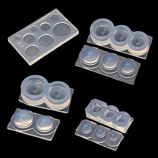 4Pcs Resin 3D Hollow Round Ball Pendant Resin Molds Hollow Quicksand Sphere Mold