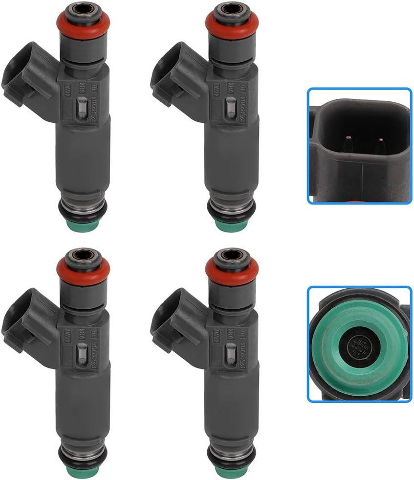 Fuel Injector 12Holes Fit 2007 for Saturn for Vue 2.4L 2006-2008 for Chevy for Malibu 2.2L Replace Part 12582704 Fuel Injectors set of 4