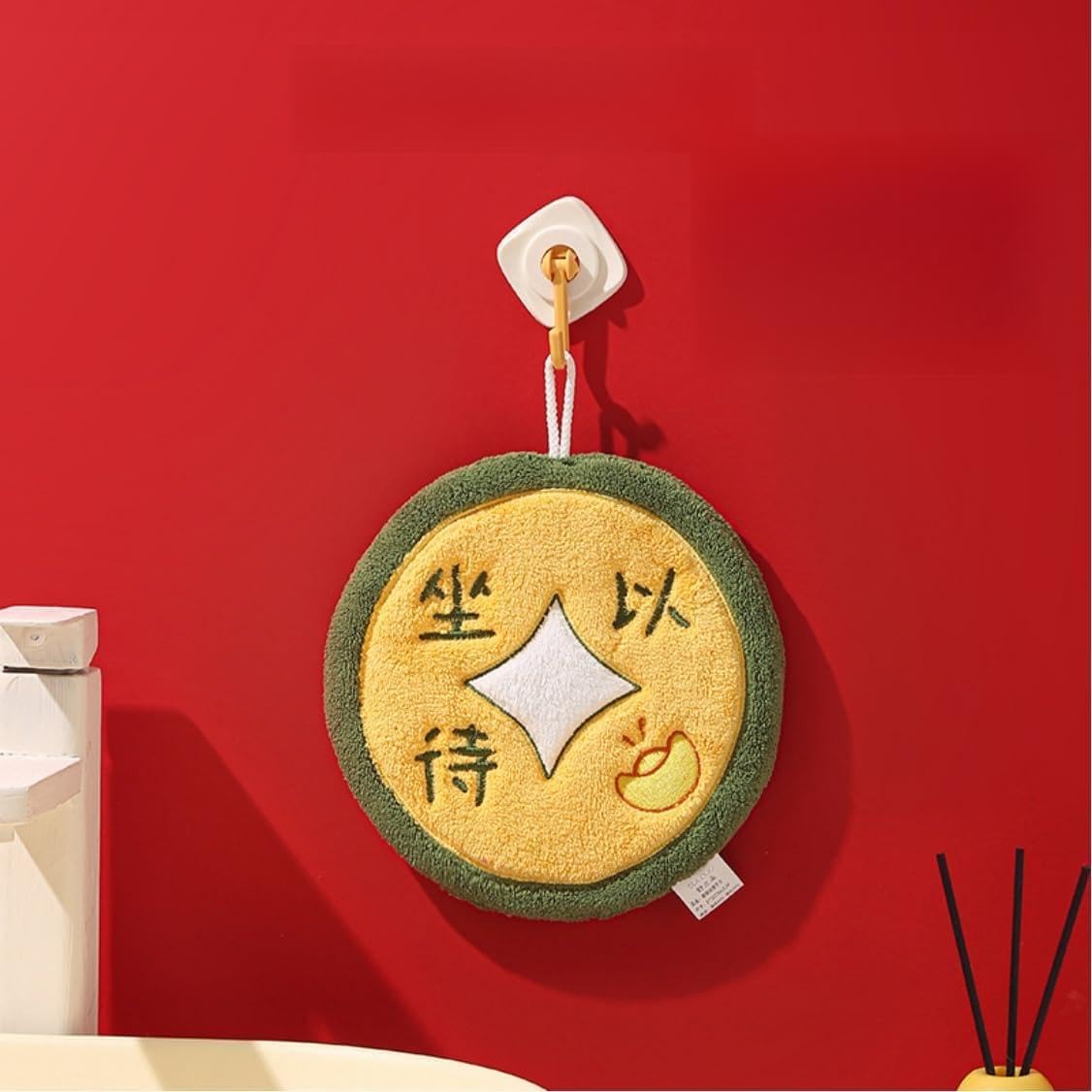 Hand Towel Day in and Day Out Theme Hand Towel(Green Yellow)