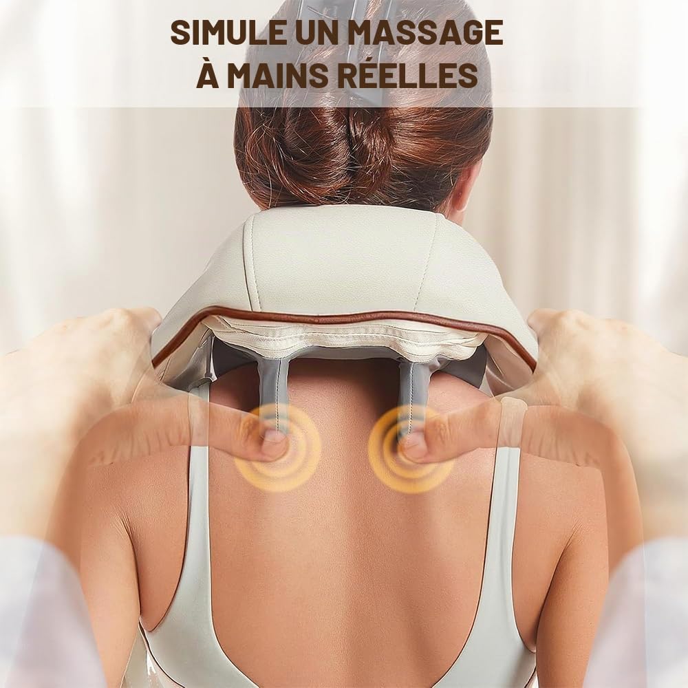 6D Masseur Cervical, Sans Fil Masseur dos et Cervicales