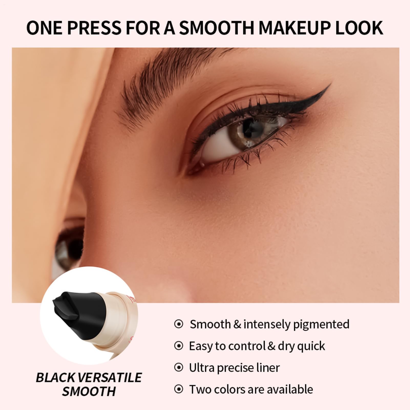 Stempel do makijażu eyeliner, 2 ml, dwustronny, wodoodporny, do makijażu, narzędzie do makijażu, do podróży, na zewnątrz, podróży służbowej, domu, szkoły