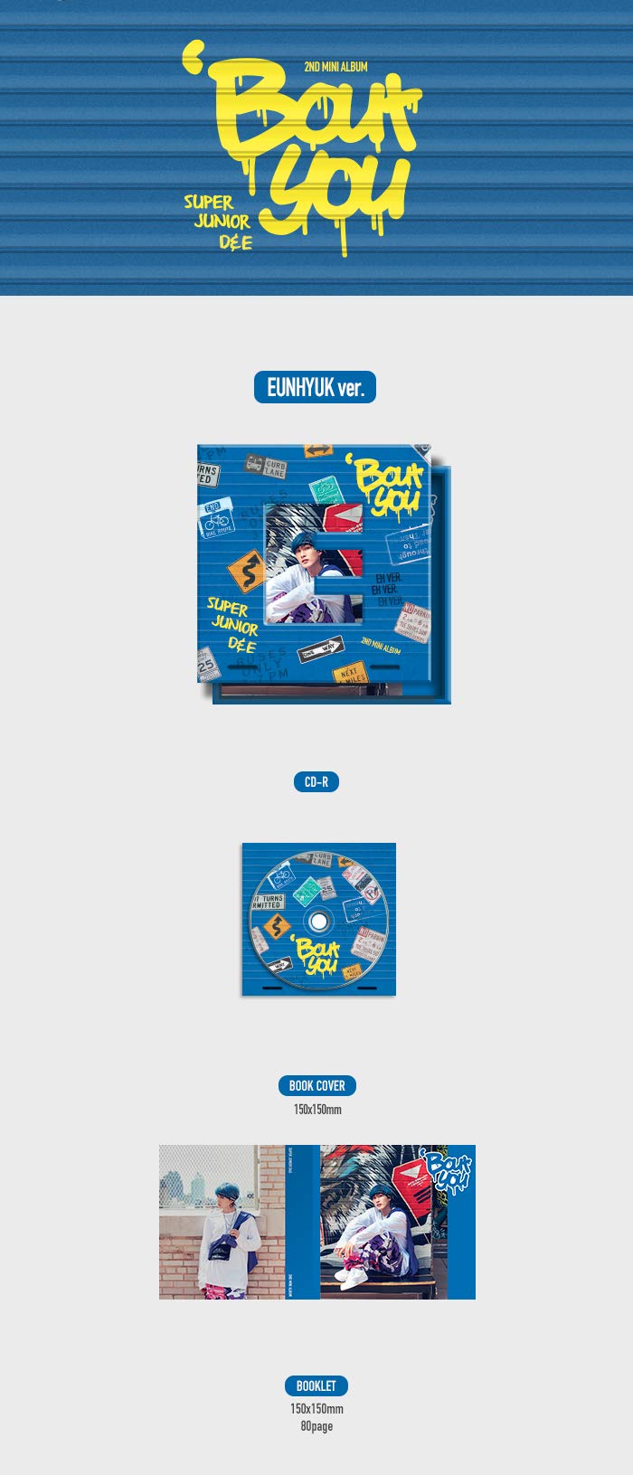 Amazon.com: SUPER JUNIOR D&E [BOUT YOU] 隨機CD+相簿+照片卡+