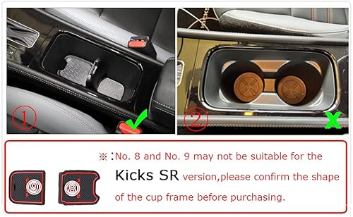 Miniatura 7 de Kakash Accesorios interiores personalizados para Nissan Kicks 2021 2022 2023, tapete de almacenamiento de puerta, tapete de ranura para puerta,