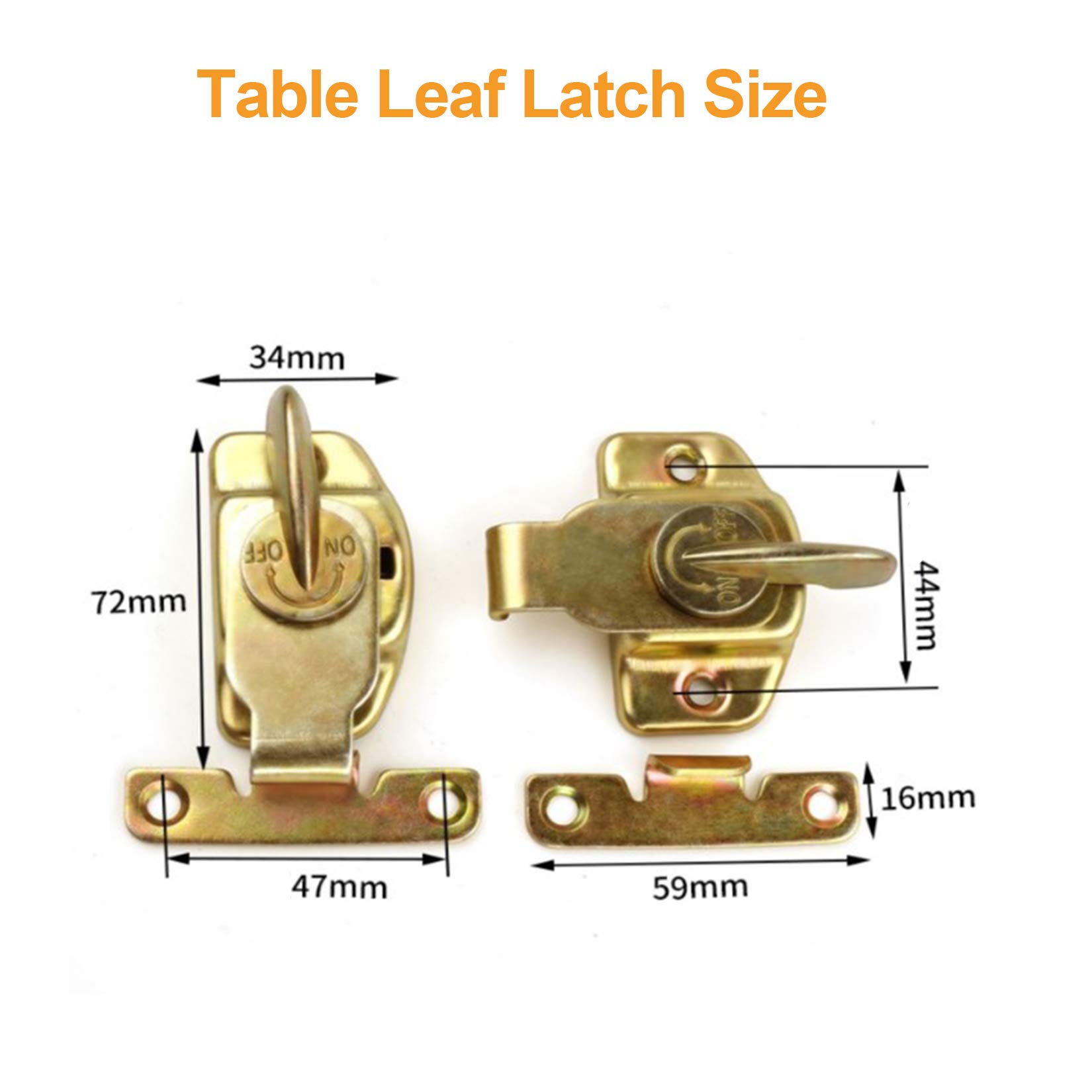 12Pieces Dining Table Locks, HNBun Metal Dining Training Table Buckles Connectors, Heavy Duty Table Leaf Hardware Accessories for Table, Wooden Case, Cabinets, Drawers, Cupboards, Brass Plated