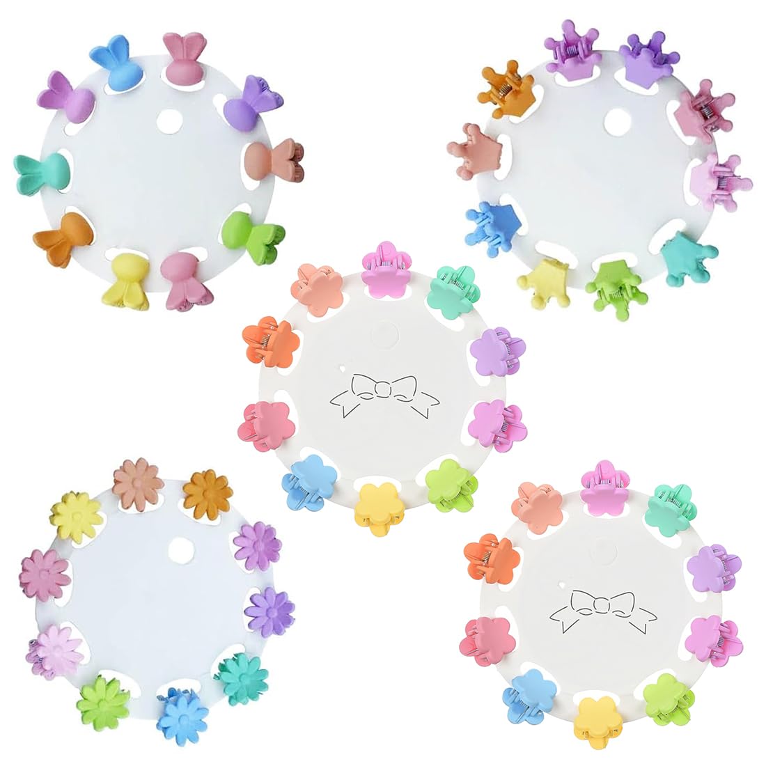 50 Piezas Pinzas Pelo Niña, Horquillas Pelo Niña en Forma de Flor Multicolor, Mini Clips de Pelo de Plástico, Accesorios pelo Niña,pinzas pelo pequeñas, Mini Pelo Garras de Pelo, Pinzas Pelo Bebe