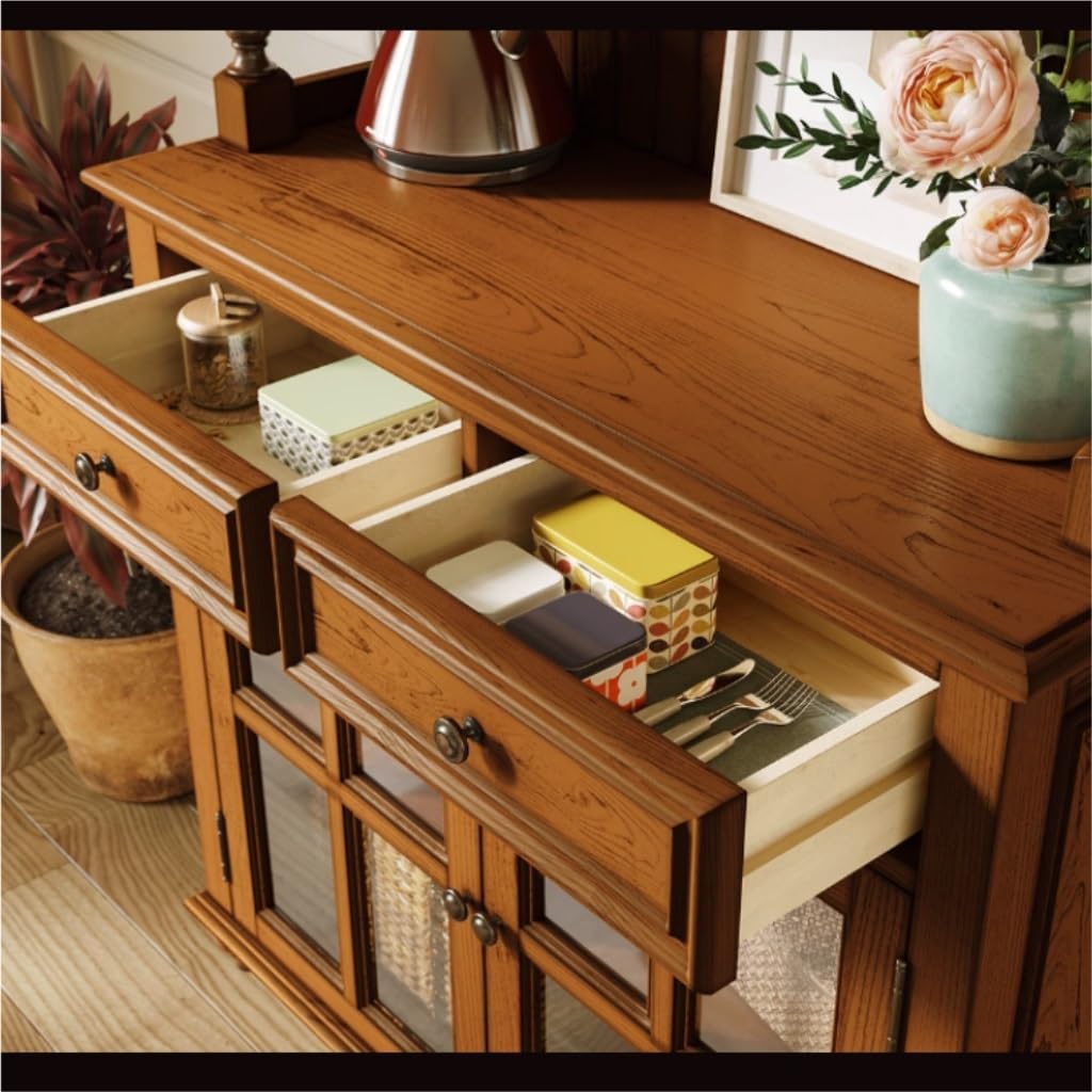 Bufetera Buffet Cabinet With Storage Cabinet Kitchen Sideboard Solid Wood Sideboard Living Room Cabinet Suitable for Dining Room, Living Room, Etc. Aparadores Para Comedor(B)