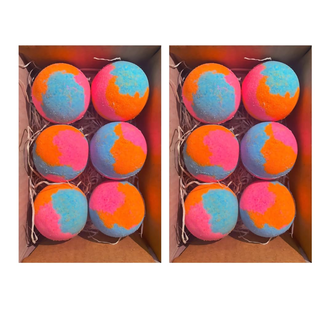 Aaranyam PREMIUM ORANGE Bath Bombs (2 X 6 PCS 75 GMS EACH) – Long-Lasting, Moisturizing & Hydrating Bath Bombs for Relaxing Hot Water Bath, Aromatic & Skin-Soothing, 75g Each, Pack of 6-image-17