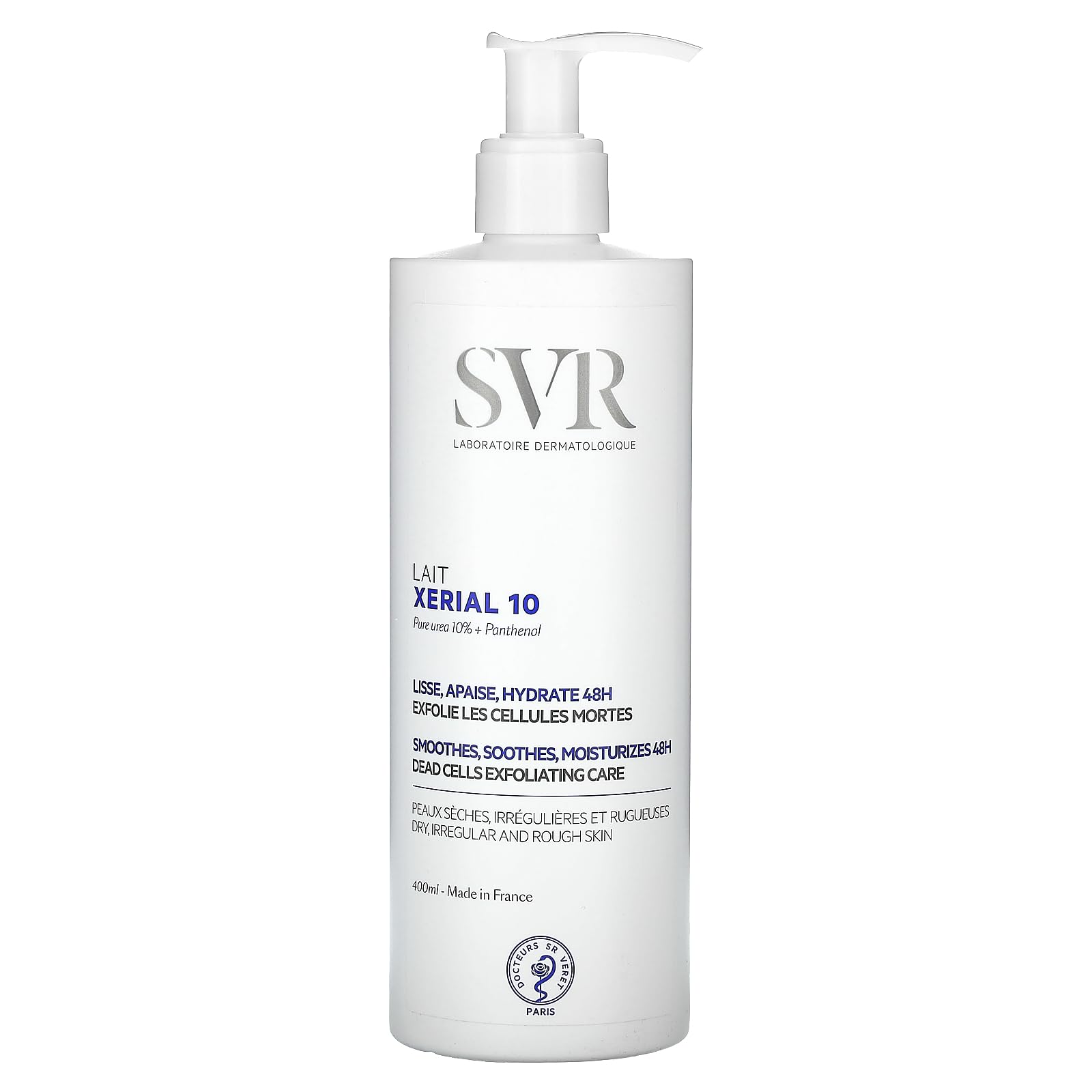 SVR 1865-02429 Xerial 10 Lait Corps 400 ml for Adults, Ideal for Everyday use, 400 ml