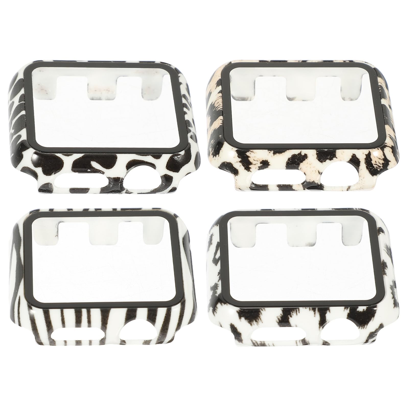 UPKOCH Cover Protettiva Rigida per Orologio 38 Mm, Custodia Integrale con Pellicola Temperata Trasparente, Protezione Schermo e Cassa per Smartwatch, Set da 4 Pezzi per Protezione
