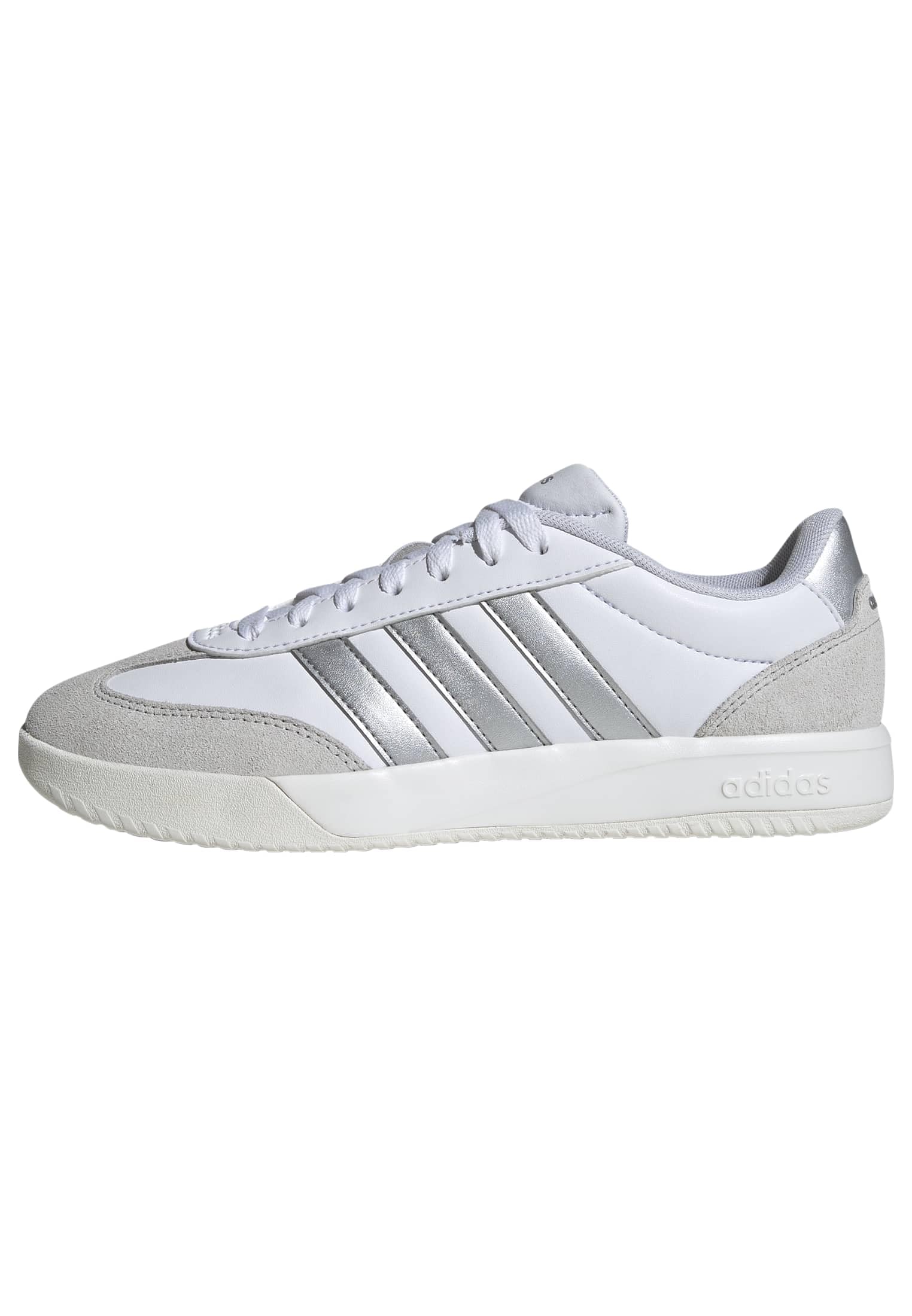 adidas Women's VL Court FC Shoes, FTWR White/Silver met./Grey one, 7.5 UK
