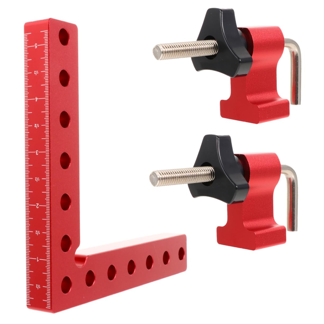 LALAFINA Aluminum Alloy 90 Degree Carpentry Square Ruler Corner Clamp for Woodworking