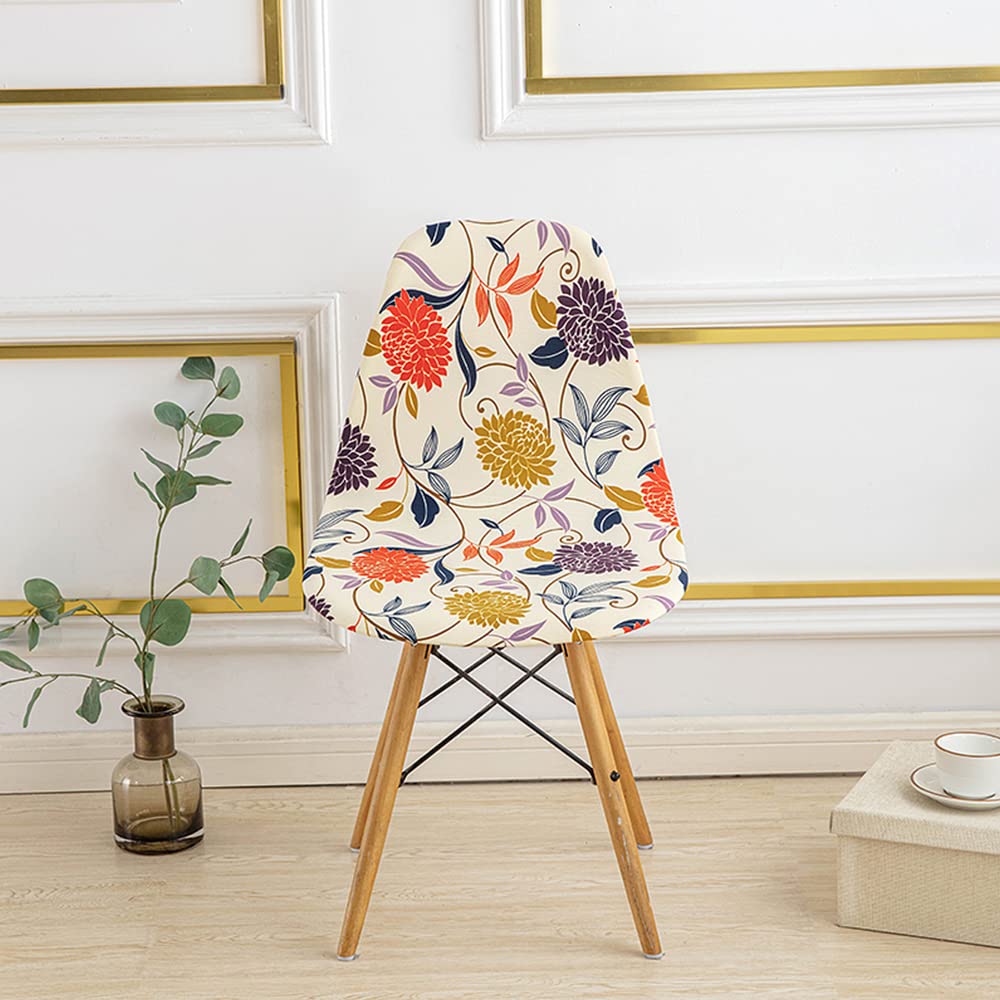 Fundas para sillas de Comedor Fundas para sillas escandinavas elásticas Fundas para sillas de Forma Curva 4 Piezas