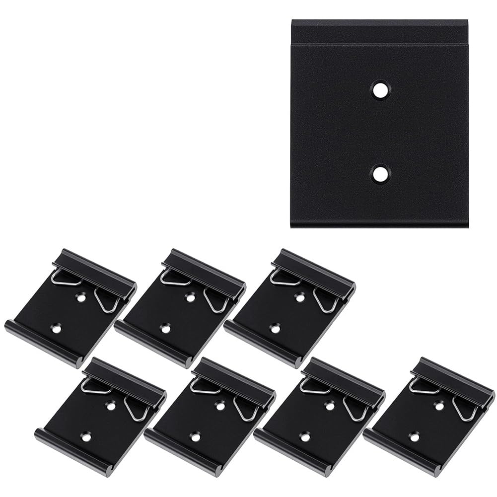 Littimoon 10 Pcs Din Rail Mount Clip Snap in Universal Mounting Brackets Fixed Clamp,Relay Clip for 35mm Din Rail Switches