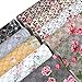 Funcolor 10PCSset 8x12 inch A4 sheet Pattern Printed Classic Retro Rose Flower Floral Faux Leather Fabric Synthetic Leather Sheet Assorted Faux leather sheets Bundle for Making Earrings, Bows,