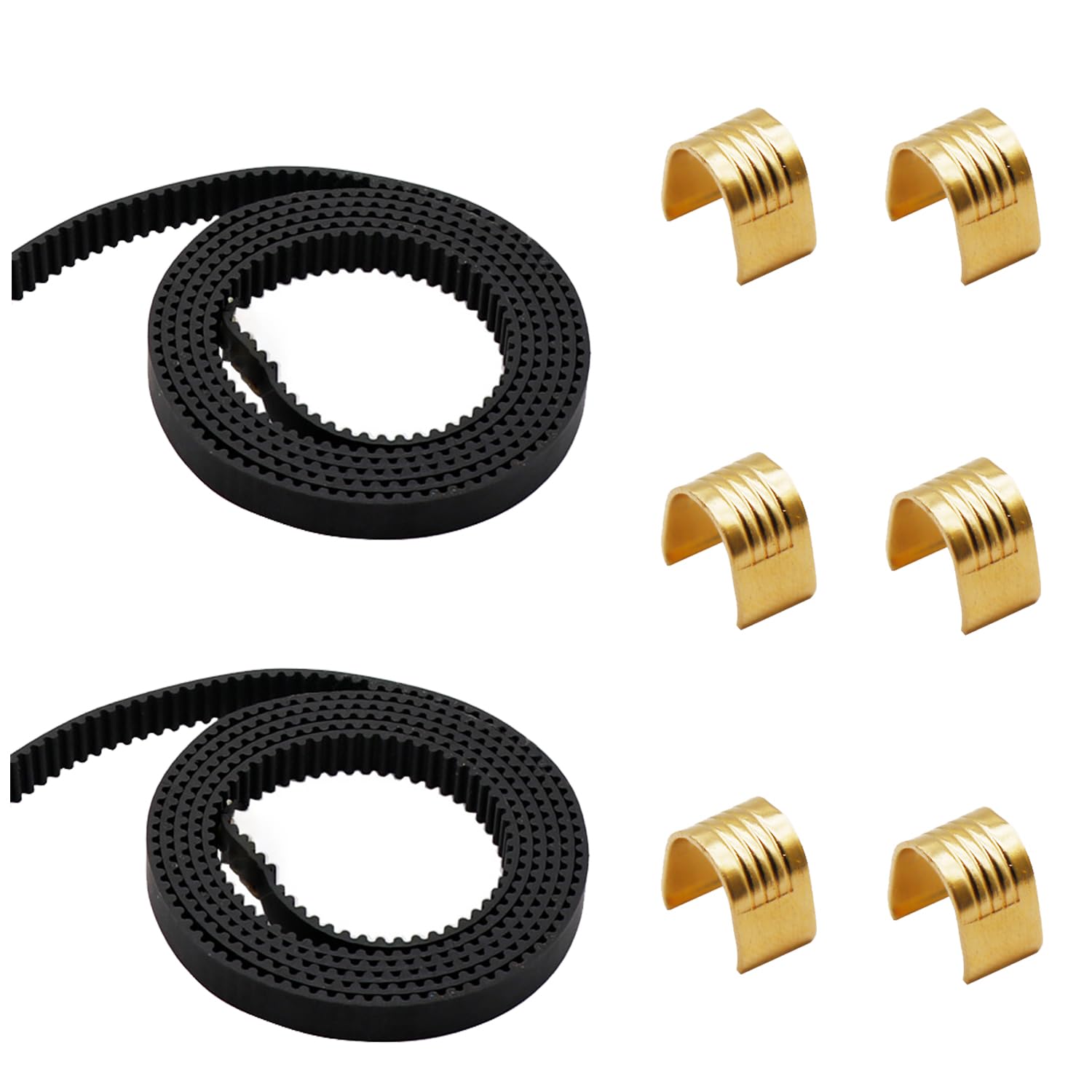 3D Printer 2PCS 1 Meter GT2 Timing Belt and 6pcs Copper Buckles for Elegoo Neptune 4/4 Pro, Ender 3 S1/Ender 3 S1 Pro, Ender 5 Series and CR10 Series, 3D Printer Accessories Parts 6mm Wide, 2mm Pitch-image-35