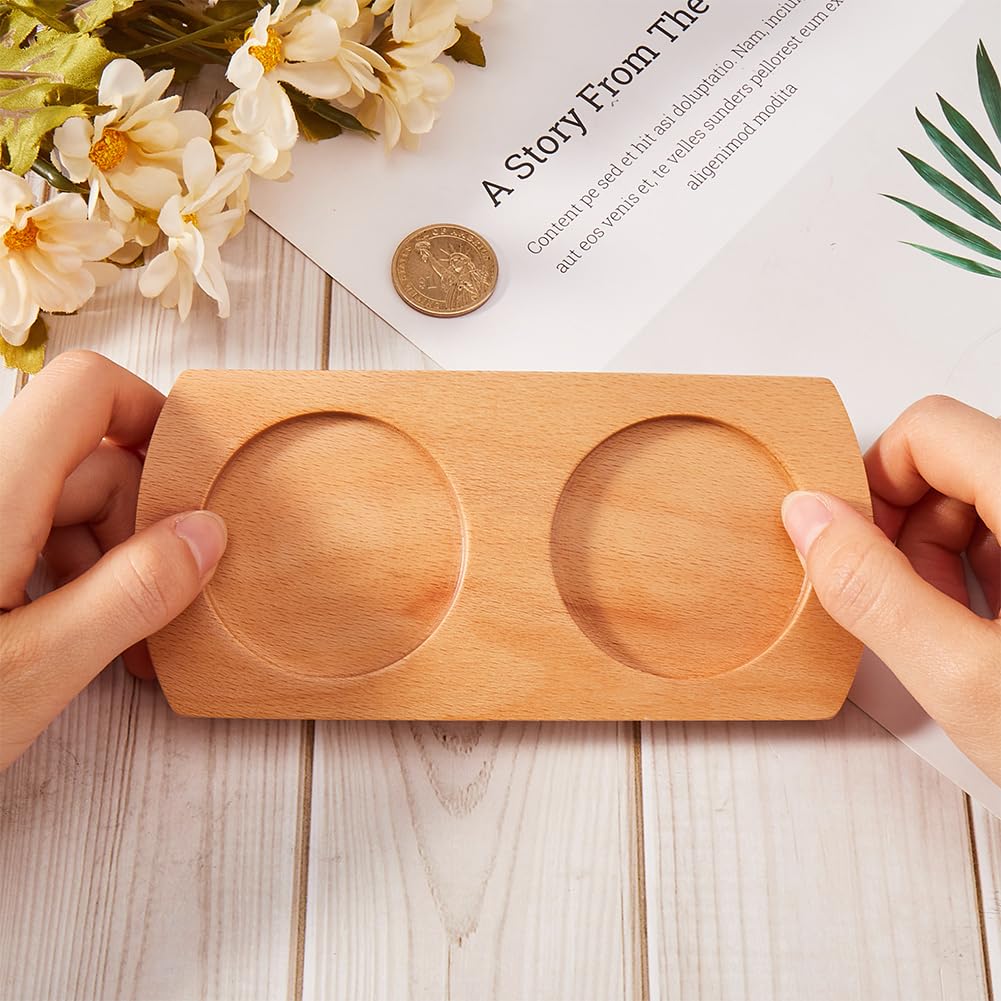 GORGECRAFT Wooden Salt and Pepper Mill Tray Wood Tray Pepper Mill Holder Shakers Salt Grinder Rest for Kitchen Storage Holder Accessories Home Decor - Image 3