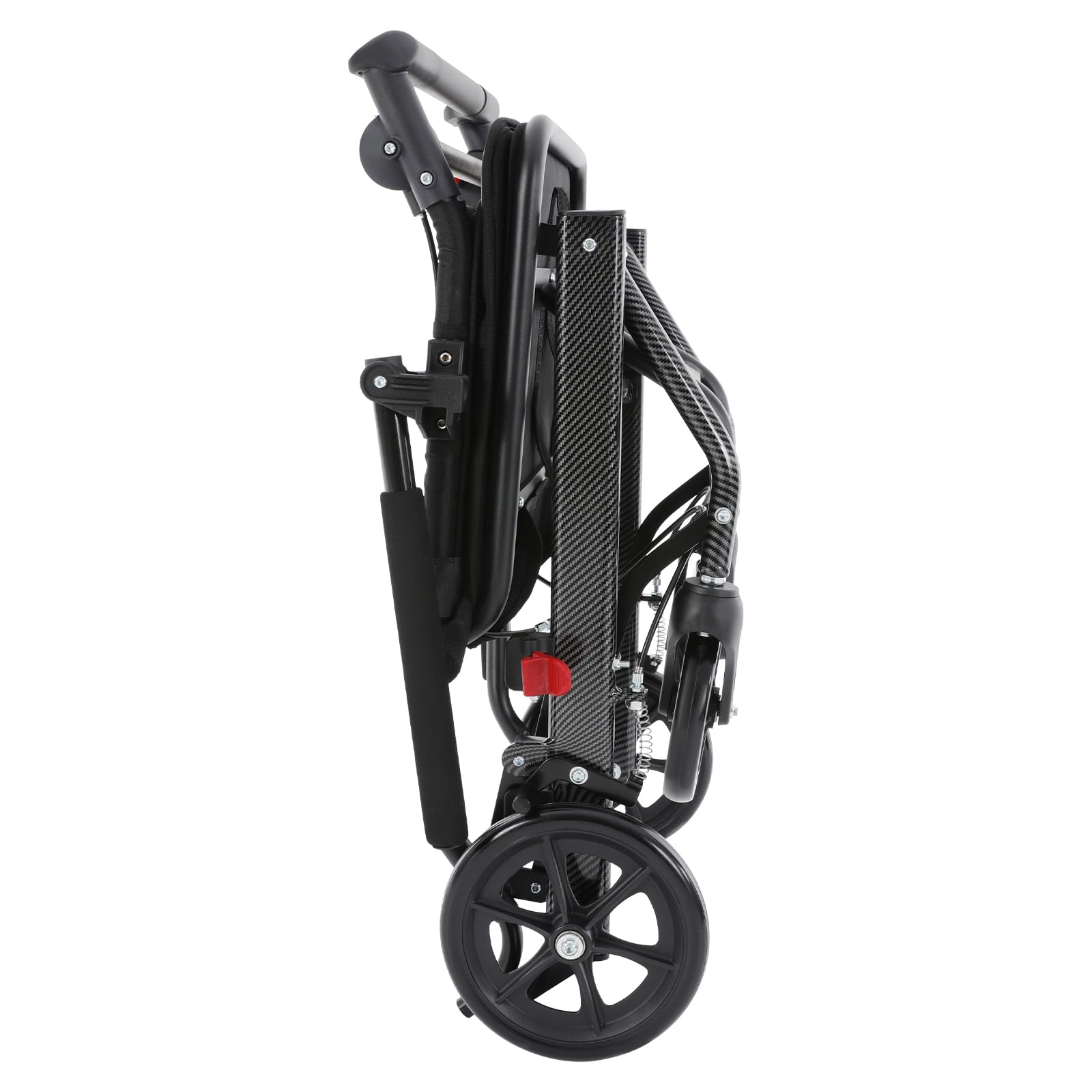 Silla de ruedas plegable ultraligera Silla de ruedas portátil de tránsito con freno | Silla de ruedas ligera de viaje, 100 kg, para discapacitados y personas mayores