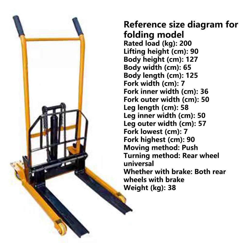 Elevación de material hidráulico, plegable, multifuncional, capacidad de 440 libras, altura de elevación de 35 pulgadas, ruedas giratorias para una fácil movilidad, perfecto para talleres y garajes.