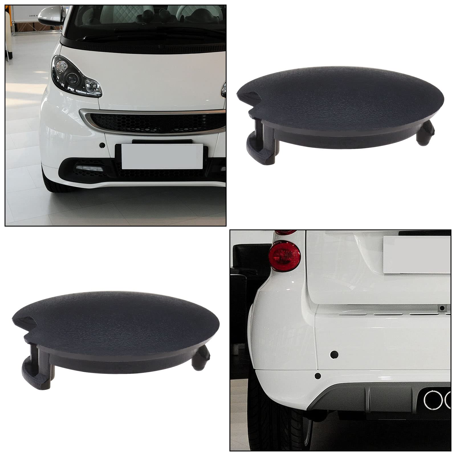 Unpainted Tow Hook Eye Bumper Cover Cap For Smart Fortwo 2007-2015 – Replaces 4518850122C22