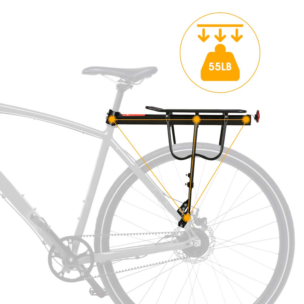 Porte-Bagages arrière réglable en Alliage d'aluminium pour vélo de Montagne, avec Joint et entretoises