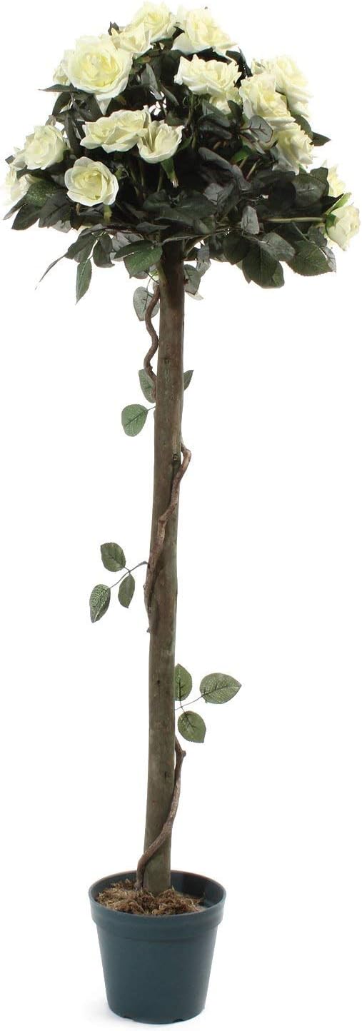 Artificial Rose Tree, Metal, Natural, 120x38x20 cm