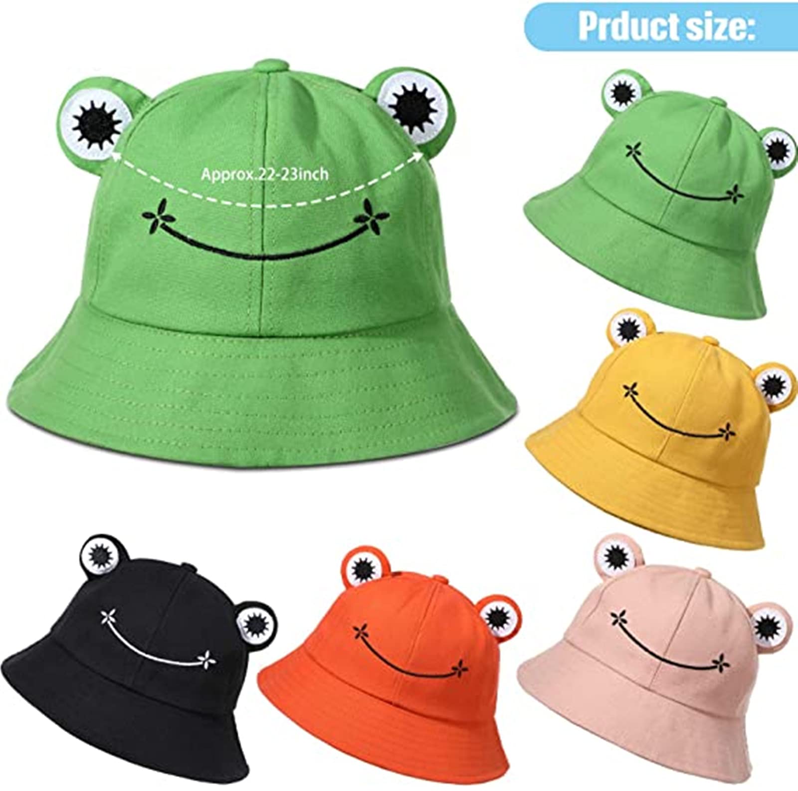 Chapeaux Mignons Grenouille Bob avec Bords Larges - Protection UV - Pour Enfants et Adultes