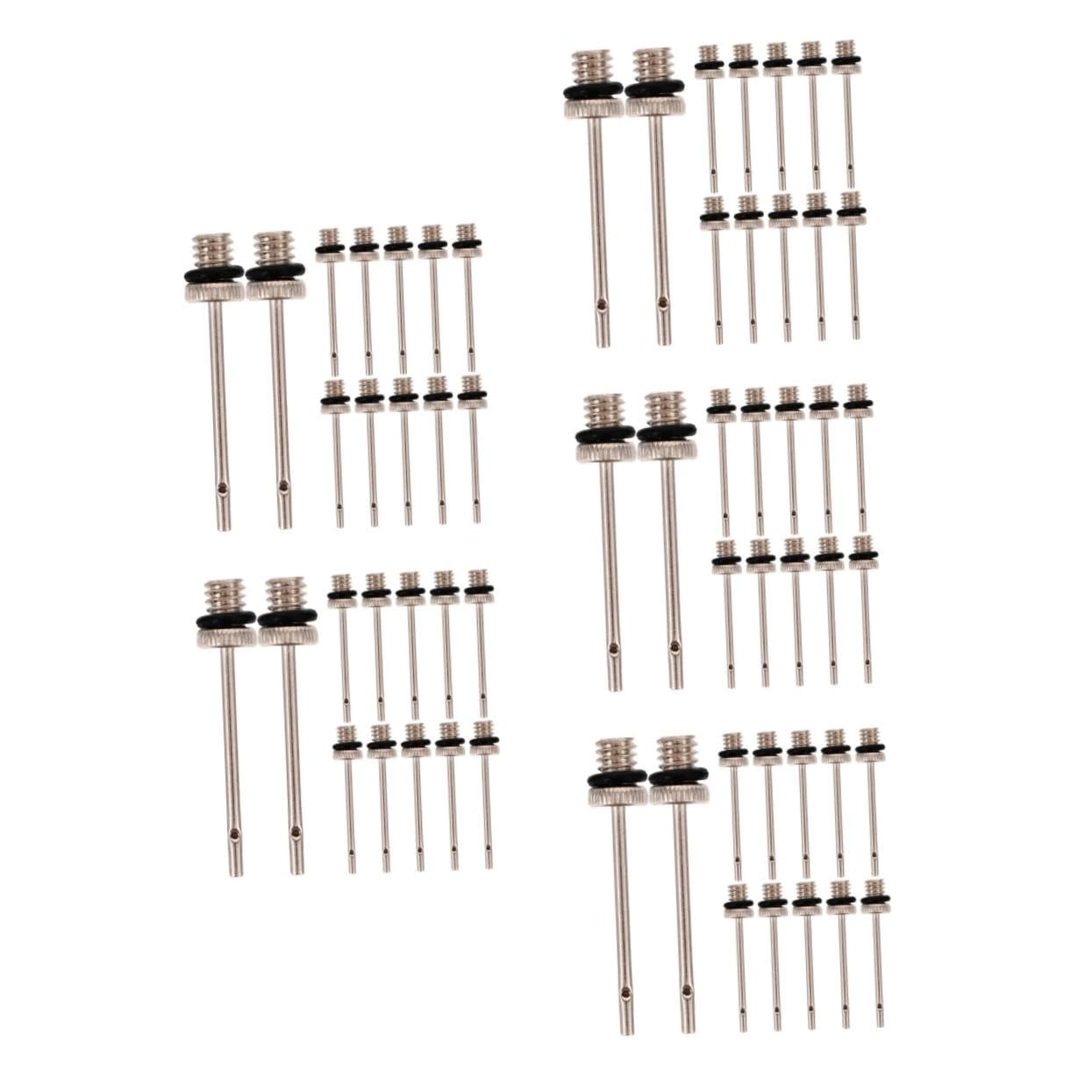 5 Series Agujas De Inflación De Metal para Balones para Fútbol Baloncesto Y Voleibol para Inflar Rápidamente Accesorio Y Compacto 20 Piezas X 5