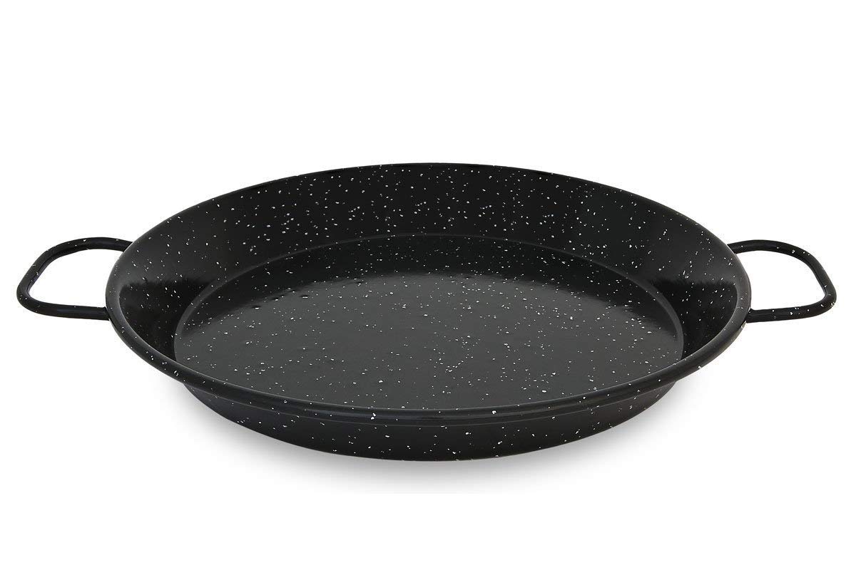 Menax - Paellera - Acero Esmaltado Vitrificado - 55 cm - Hecho en España