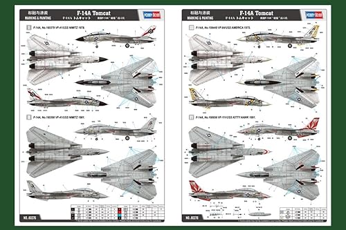 Miniatura 4 de Hobby Boss HY80276 F-14A Tomcat Kit de construcción de modelo de avión