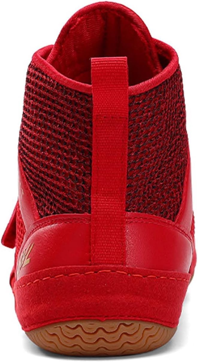 High Top Wrestling Shoes, Comfort High Support Boxing Sneakers for Men Fitness Weightlifting Powerlifting Training Shoes