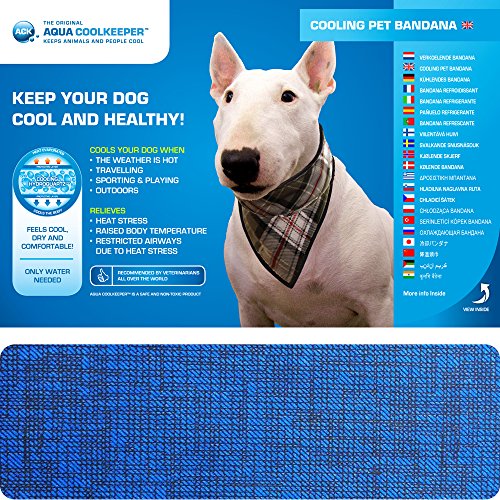 Aqua Coolkeeper 50AQPEBAPB01 Kühlhalstuch für Hunde, Pacific Blau, 19-25 cm