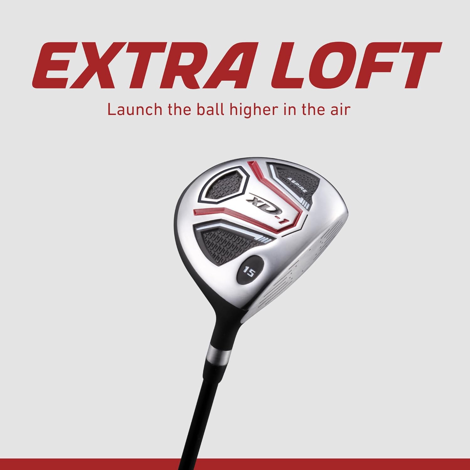 Aspire XD1 Teen Golf Club Set for Ages 13–16 – Complete Youth Golf Set with Driver, Hybrid, 7–PW Irons, Putter, Stand Bag & 3 Headcovers - Graphite/Steel Shafts