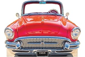 SS11040 Classic Red Cardboard Jeep Coupe Standup Standee