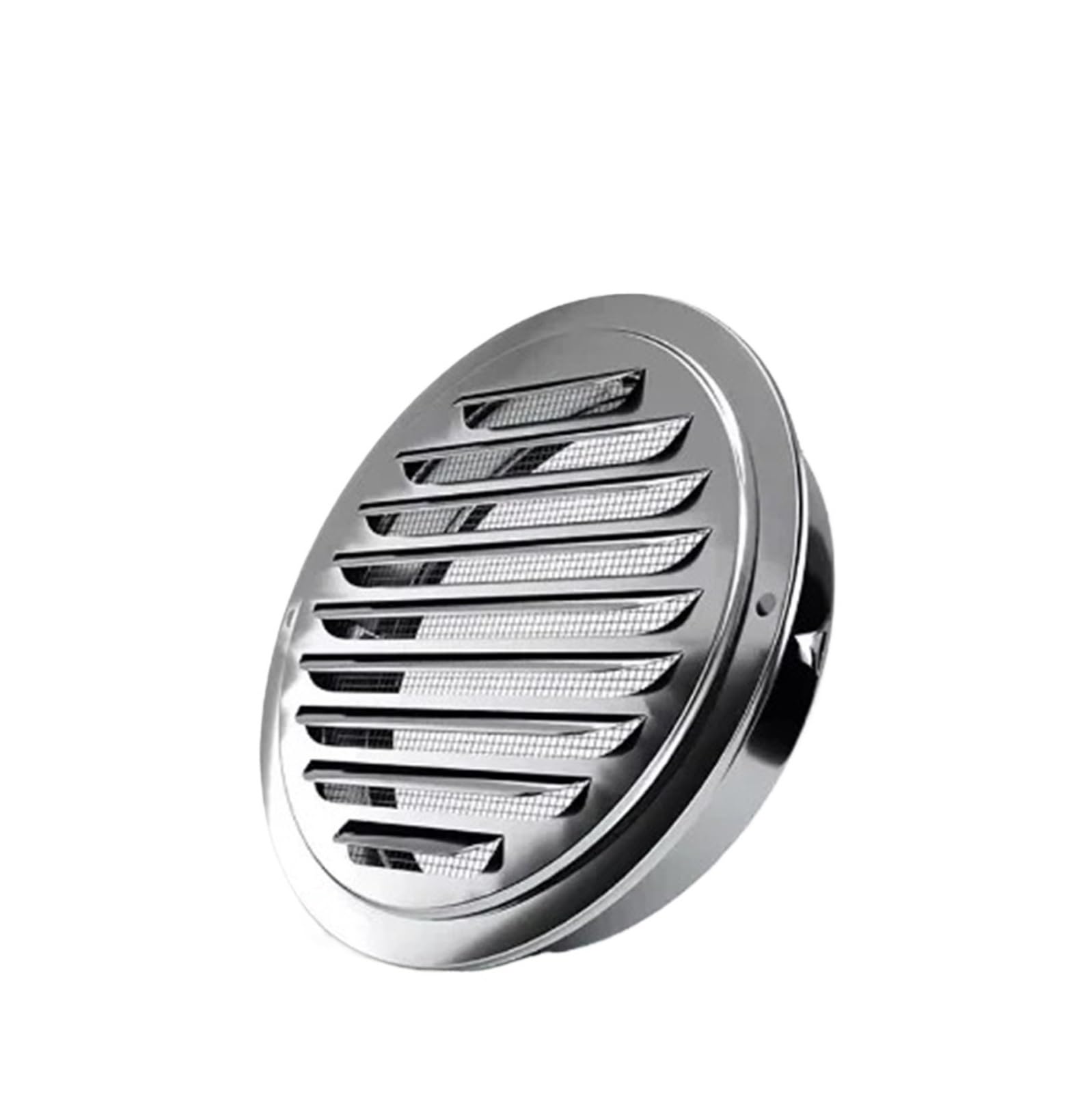 Grille d'aération murale ronde en acier inoxydable design épuré - 4