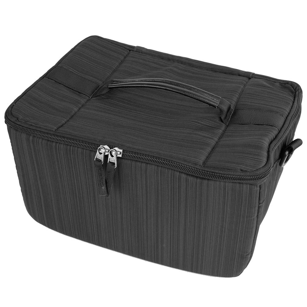 Borsa per obiettivo fotografico Custodia a tracolla DSLR portatile per fotografia Arancione (Sezione orizzontale nera)