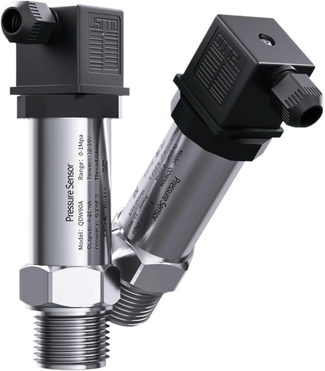 G1/4 Pressure Transmitter Hydraulic 10000Psi 5000Psi 1000Psi Pressure Sensor for Water Gas Oil Liquid Pressure transducer 4-20mA(0-10V,0-800bar)