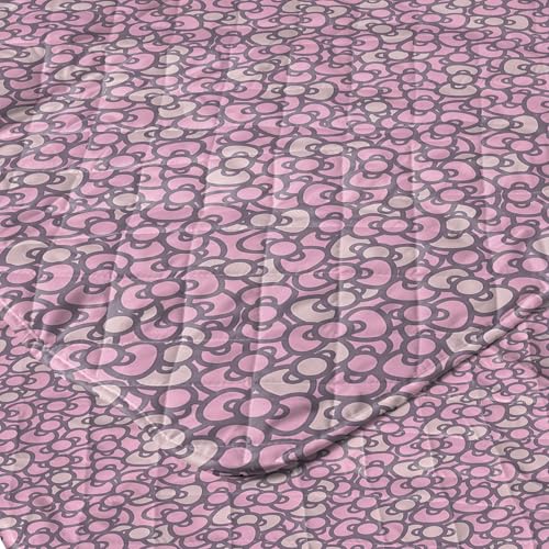 Image of Northwest Sanrio Hello Kitty Reversible Quilted Throw, Kawaii Pink Pattern, Cozy & Warm, for Anime Fans, Game Room, Chair or Couch, 60 x 80 Inches