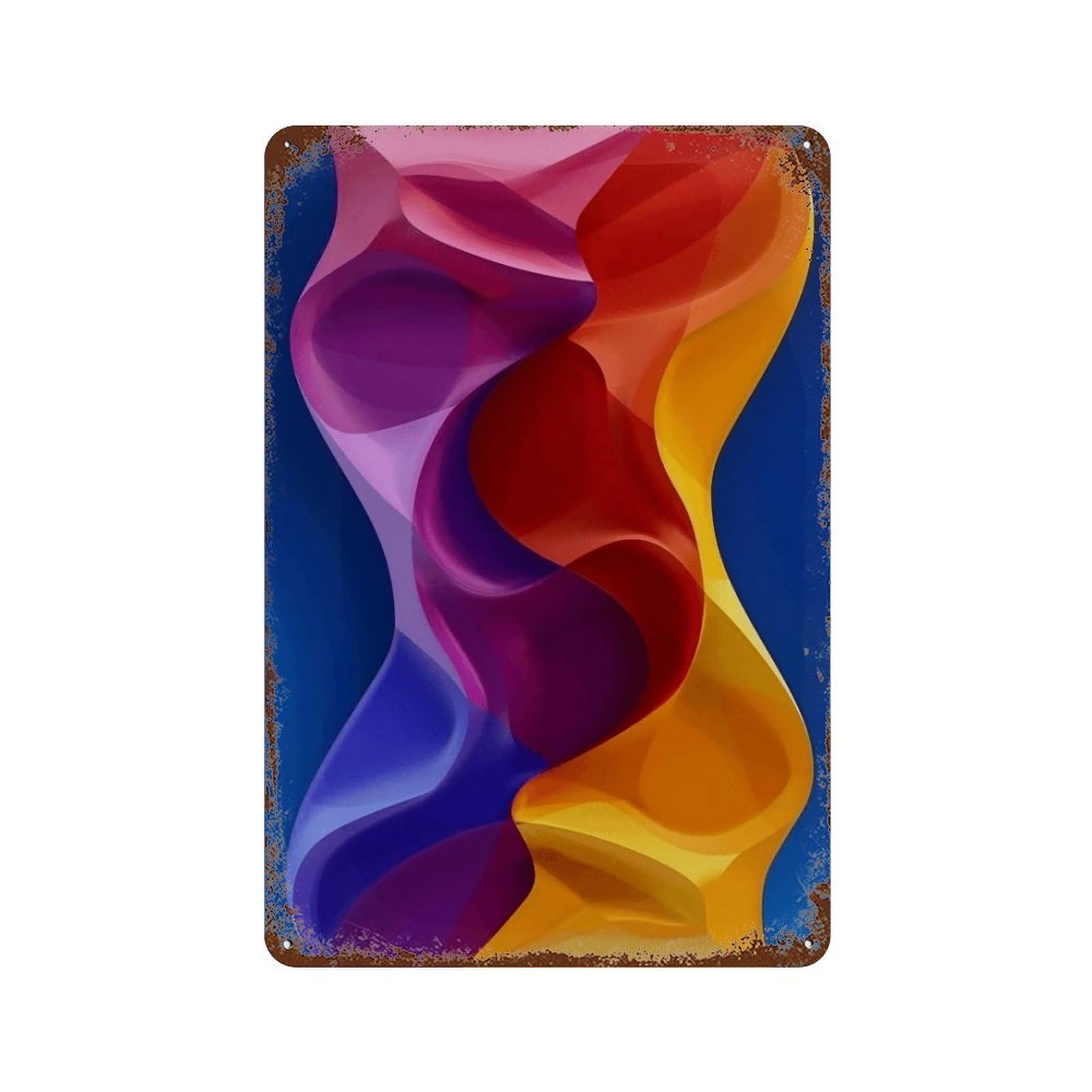 YHGERTKU Fluid Kiss Silhouette 2 03 Wall Art Retro Iron Vintage Metal Tin Sign Poster Modern Decor for Living Rooms Gift 30x20cm