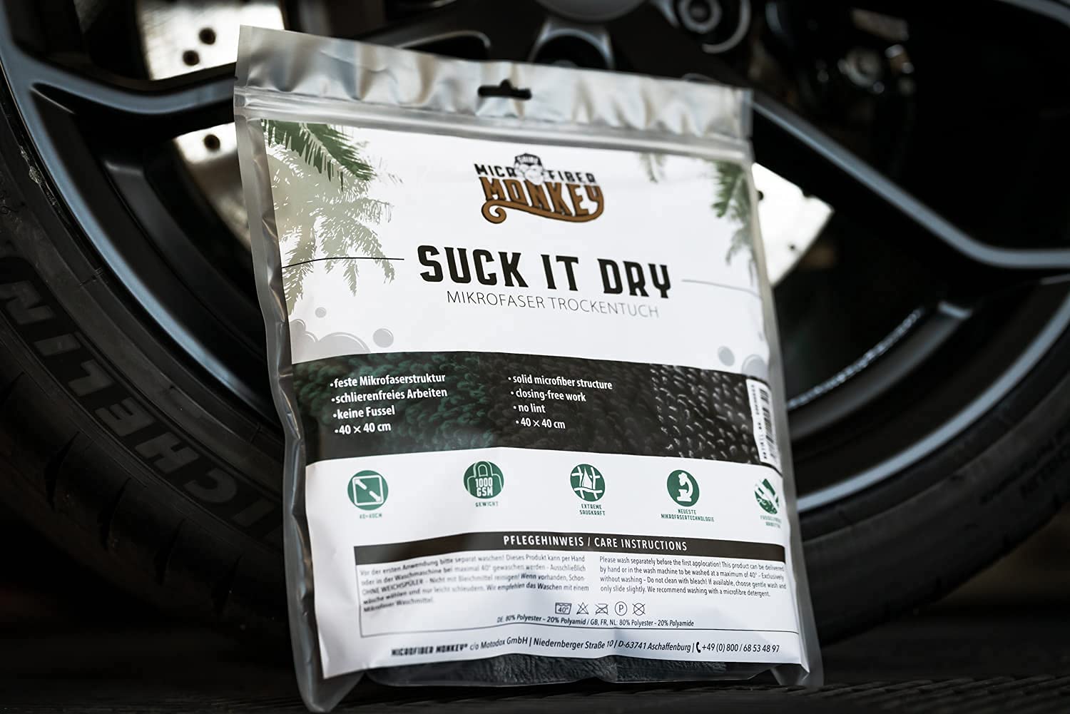 Set per il lavaggio dell'auto - detailmate Guanto + 2X Meguiars Secchio di lavaggio + Detail Guardz Inserto + Shampoo per auto Wash & Wax 473ml Meguiar's + Panno asciutto in microfibra Monkey
